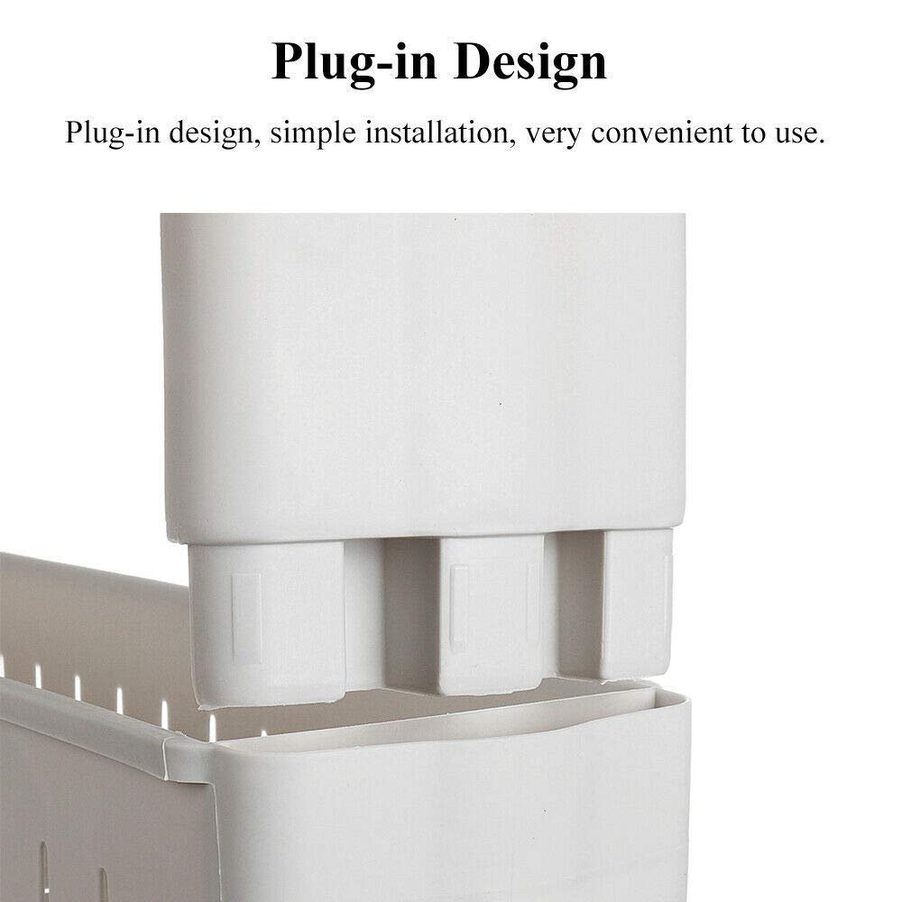 2 Layer Slim Side Space Saving Storage Organizer Rack - Image 5