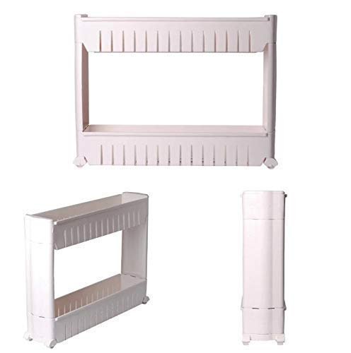 2 Layer Slim Side Space Saving Storage Organizer Rack - Image 6