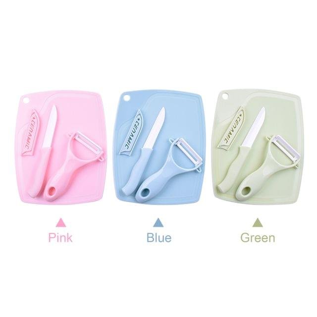 3 in 1 Chopping Board, Knife & Peeler Set - Image 5