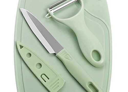 3 in 1 Chopping Board, Knife & Peeler Set