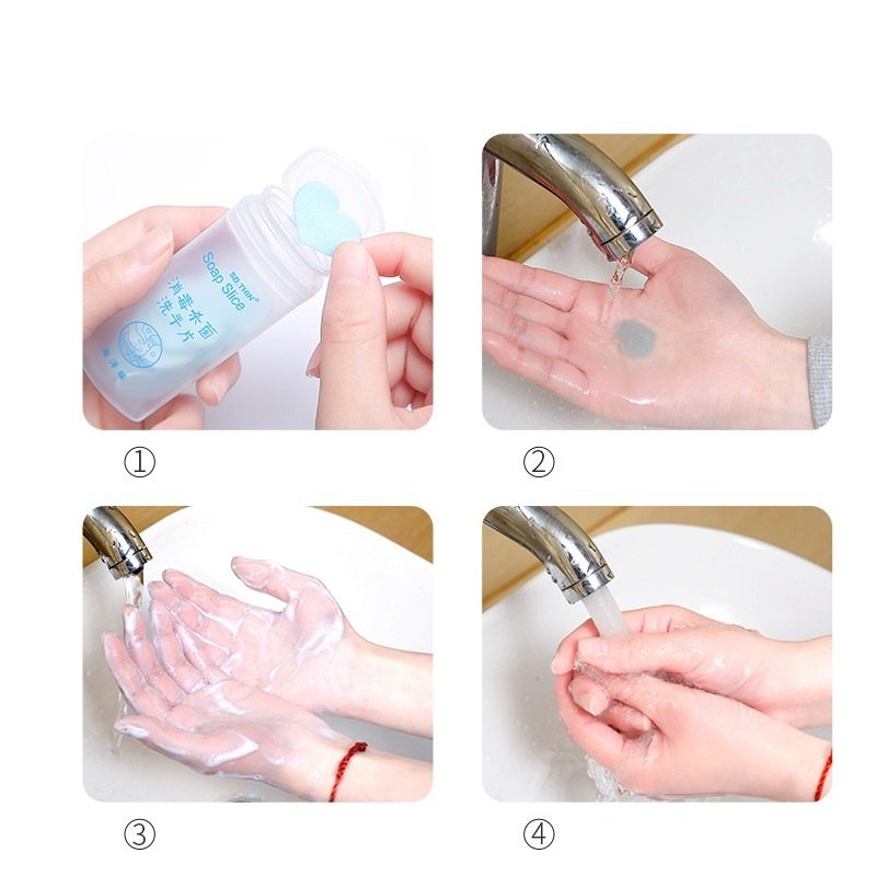 50 Pcs Paper Soap with Container - Image 6