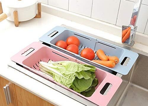 Expandable Kitchen Over-The-Sink Self Draining Sink Dish (kitchen)