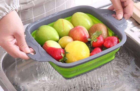 Silicone Square Plastic Kitchen Sink Dish Rack