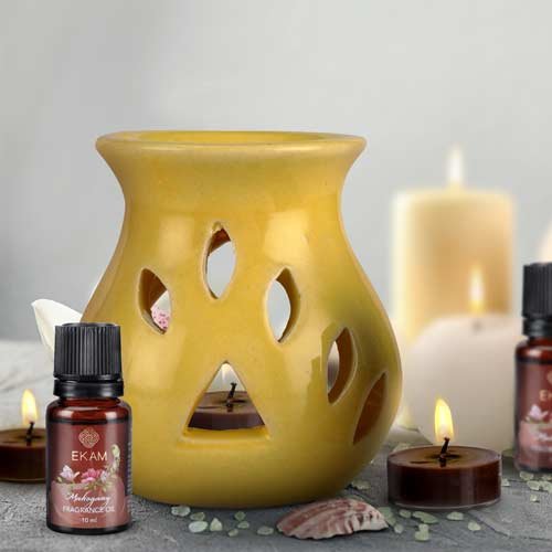 Mahogany, Ceramic Oil Warmer set