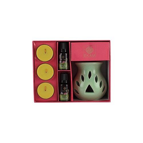 Lemongrass, Ceramic Oil Warmer set - Image 2