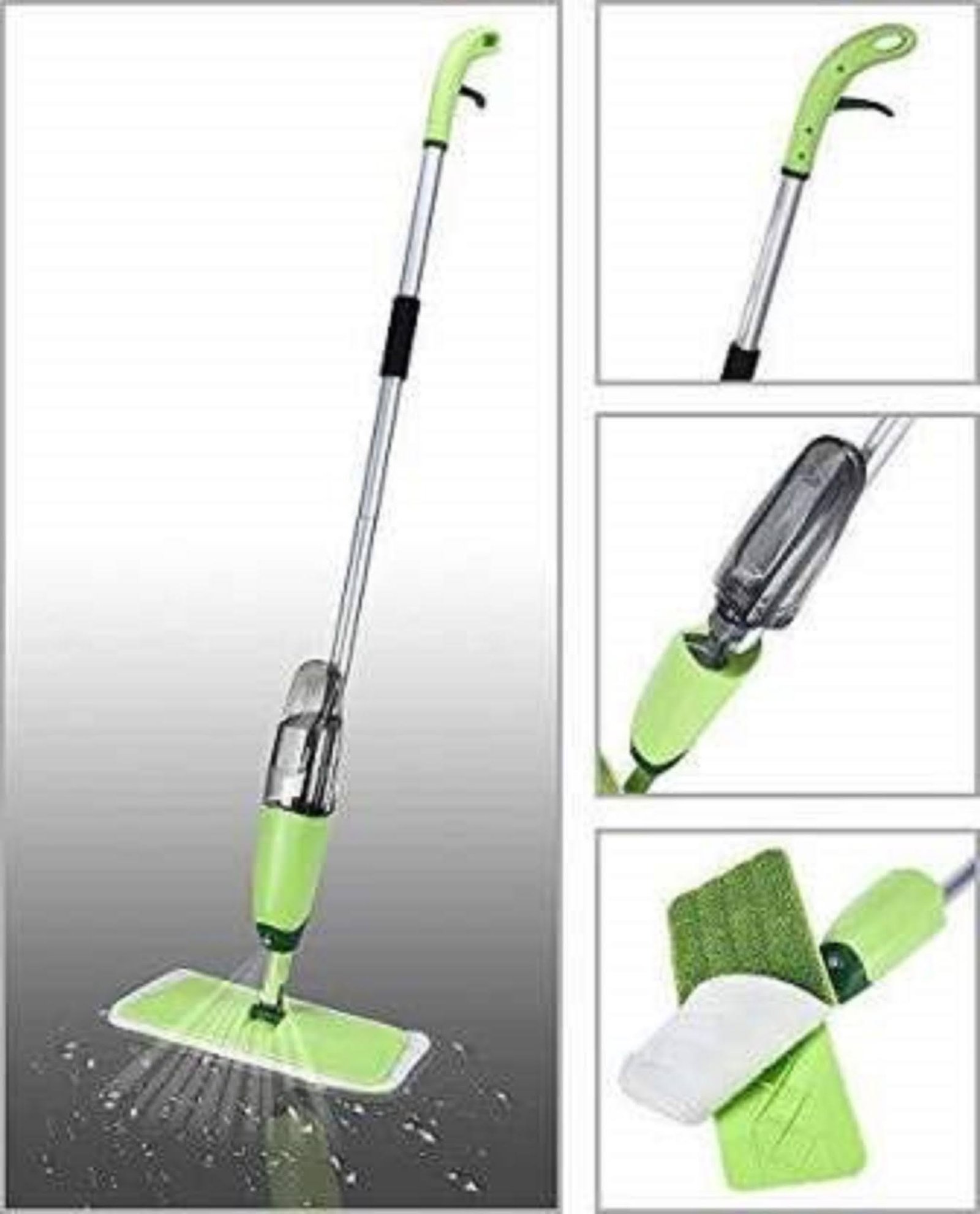 Stainless Steel Spray Mop Set with Microfiber Washable Pad - Image 4